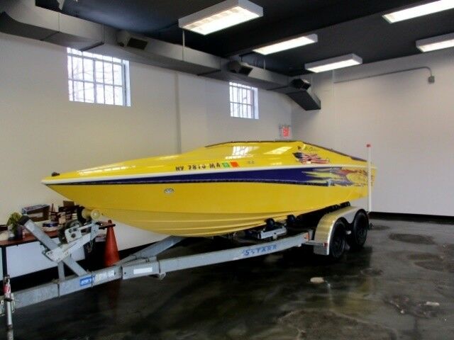 2004 Baja Outlaw 20 Mecury Cruiser V8 Yellow with Trailer Fast Boat Must Se...